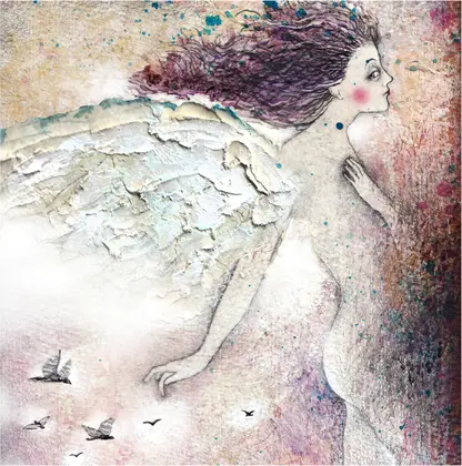 painting modern woman abstract art