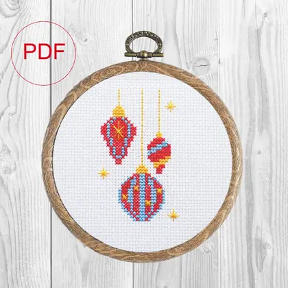 Cross stitch pattern Christmas decoration