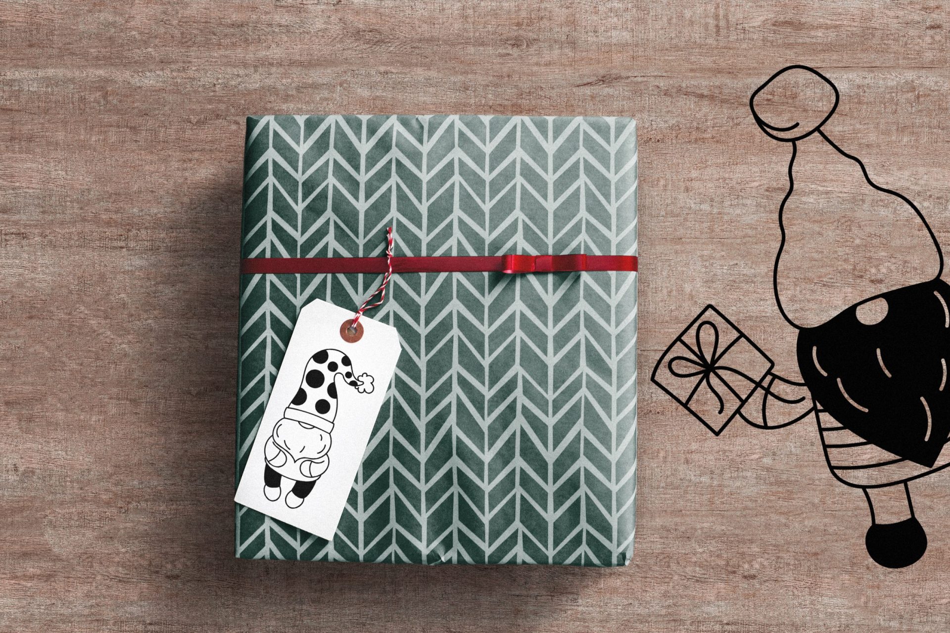 Christmas Gnomes SVG bundle. Hand drawn holiday illustration 4 Christmas Gnomes SVG bundle. Hand drawn holiday illustration - Image 4