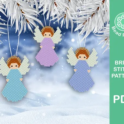 Christmas angel brick stitch