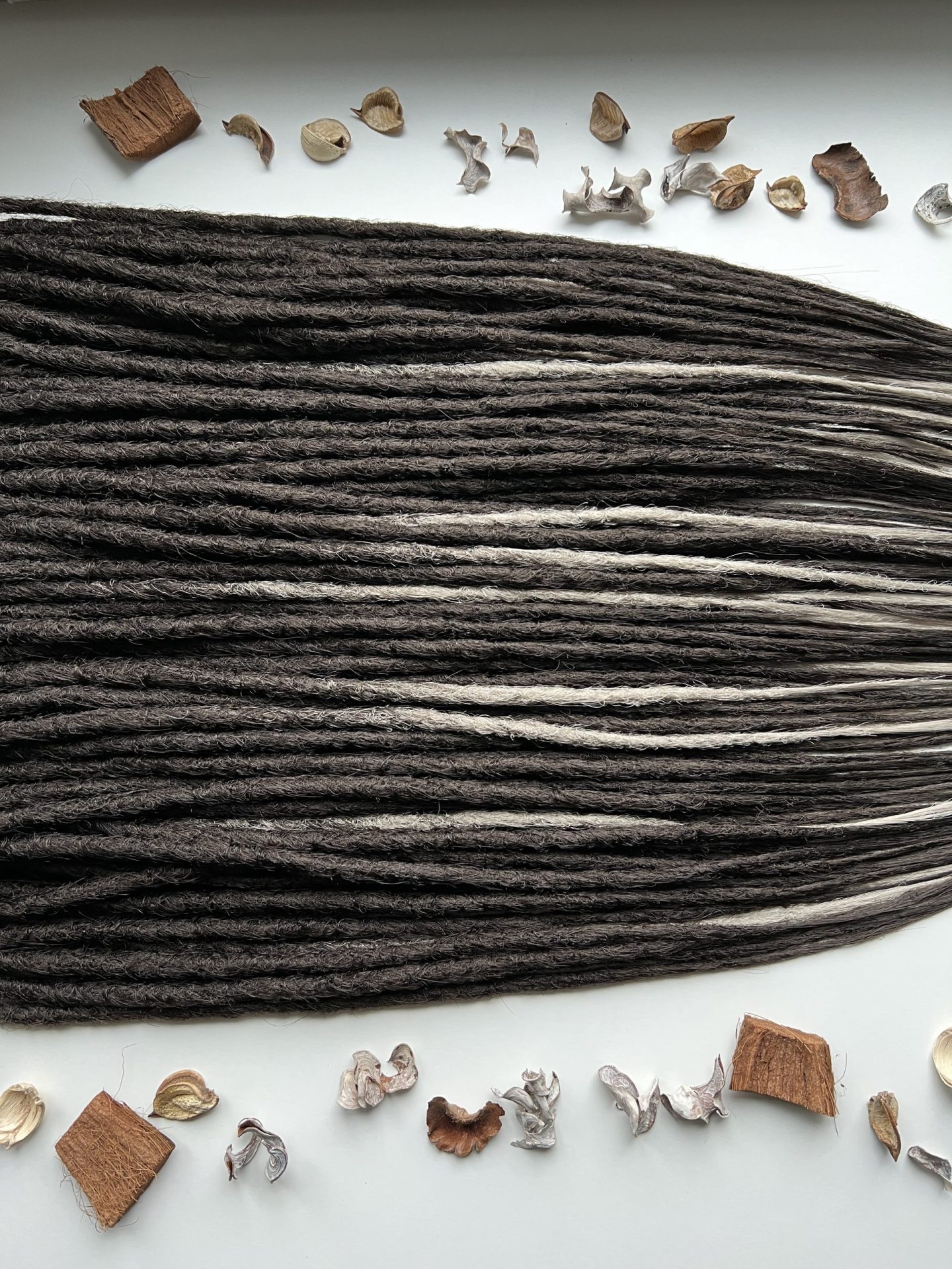 Very dark brown dreads with gray accents. Fake dreadlocks 3 Very dark brown dreads with gray accents. Fake dreadlocks - Image 3