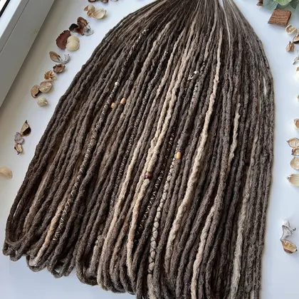 Dreads brown and blonde set. Boho dreadlocks