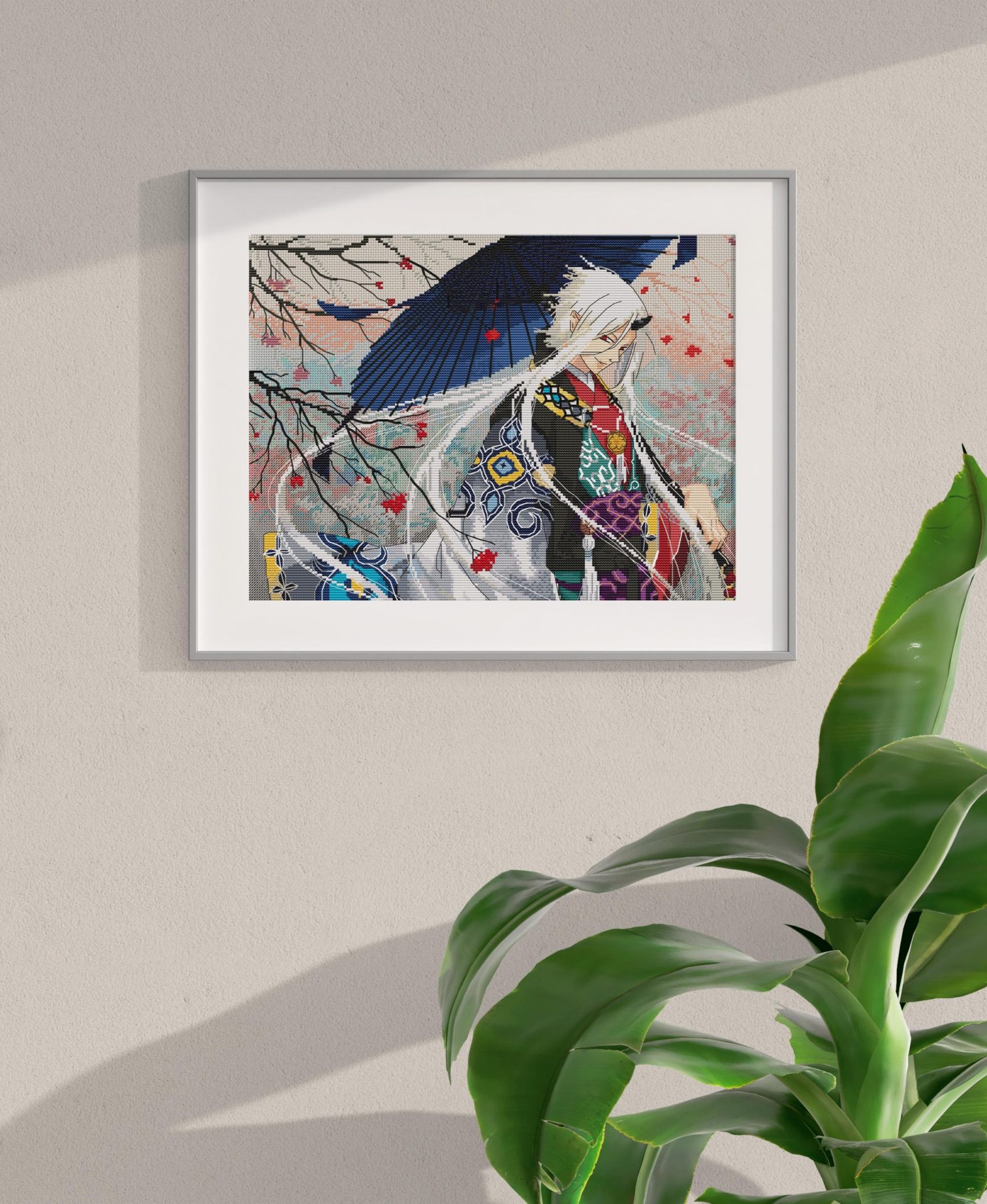 Anime cross stitch pattern Kazama Demon of the Fleeting Blossom 2 anime cross stitch pattern demon sakura