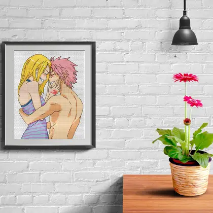 anime cross stitch pattern lucy natsu
