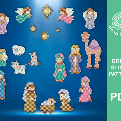 Nativity Set brick stitch patterns