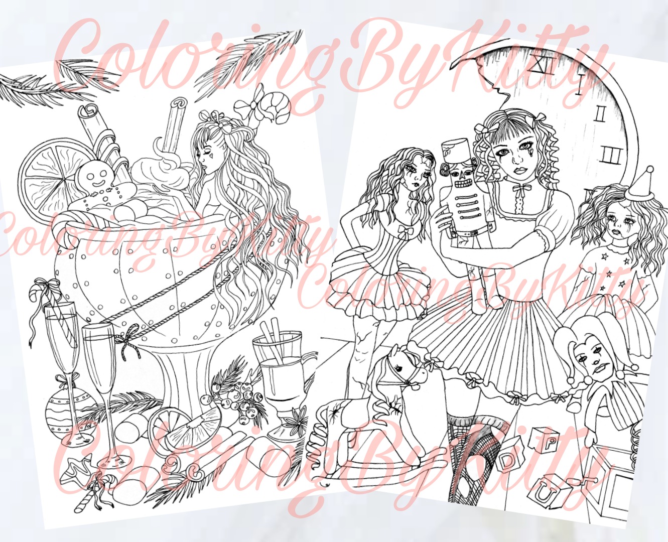 Christmas set 1 - set of 4 coloring pages 2 Christmas set 1 - set of 4 coloring pages - Image 2