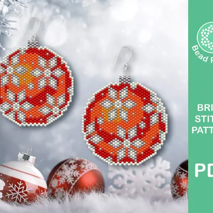 Christmas bauble brick stitch