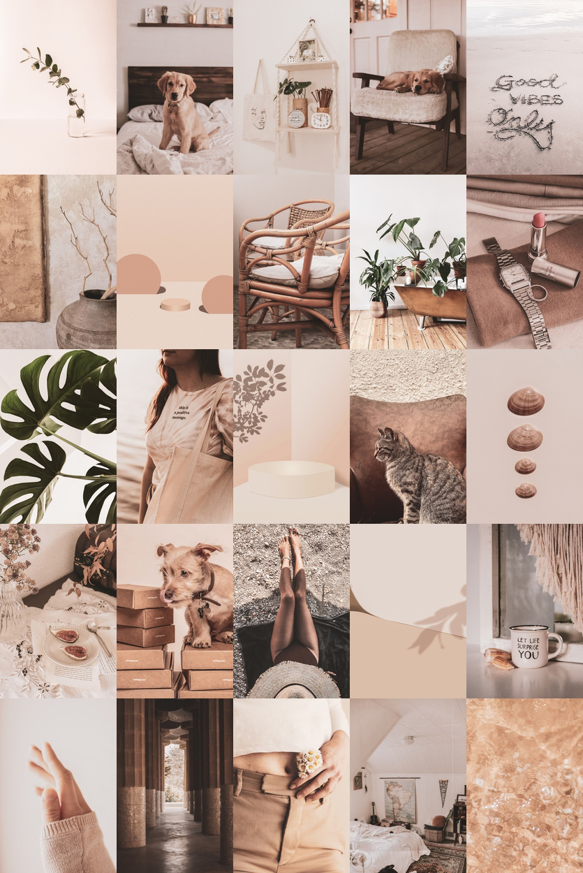 100 PCS Beige neutral aesthetic wall collage kit download 3 100 PCS Beige neutral aesthetic wall collage kit download - Image 3