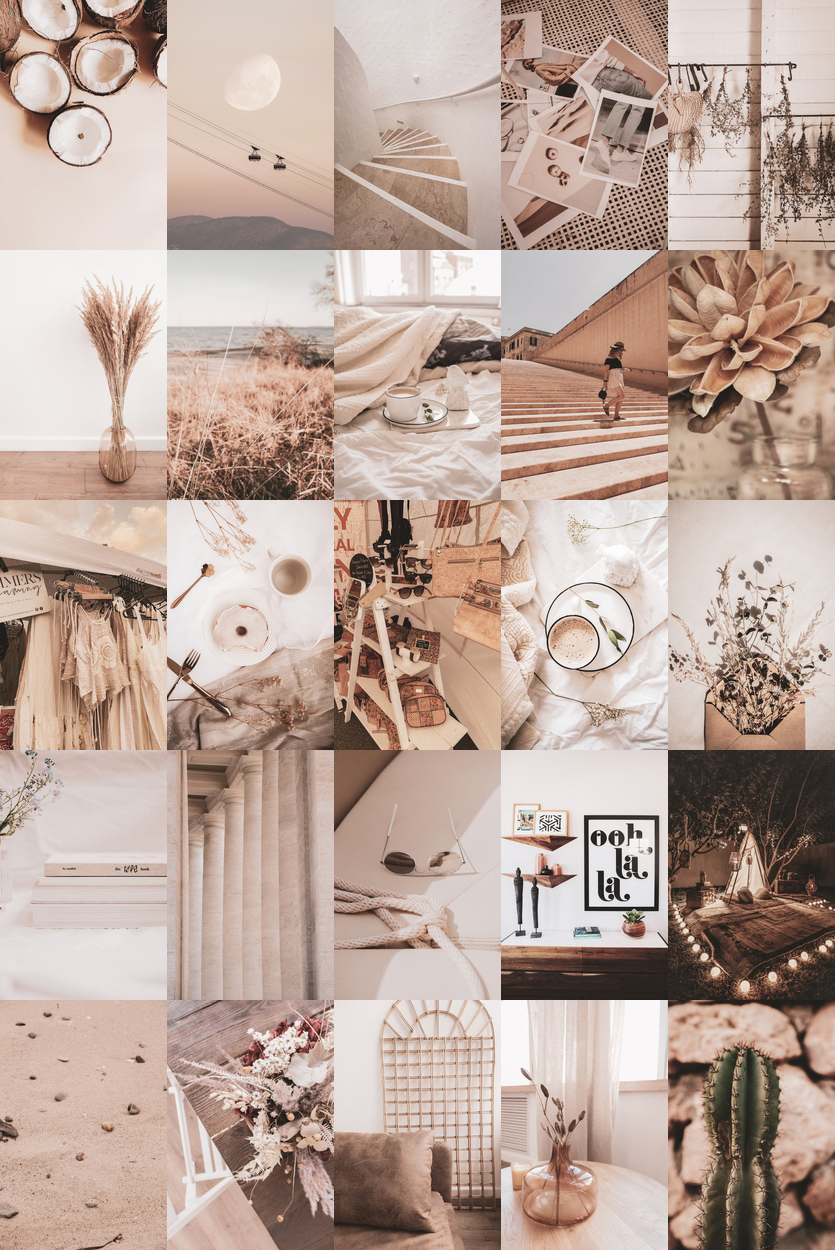 100 PCS Beige neutral aesthetic wall collage kit download 5 100 PCS Beige neutral aesthetic wall collage kit download - Image 5