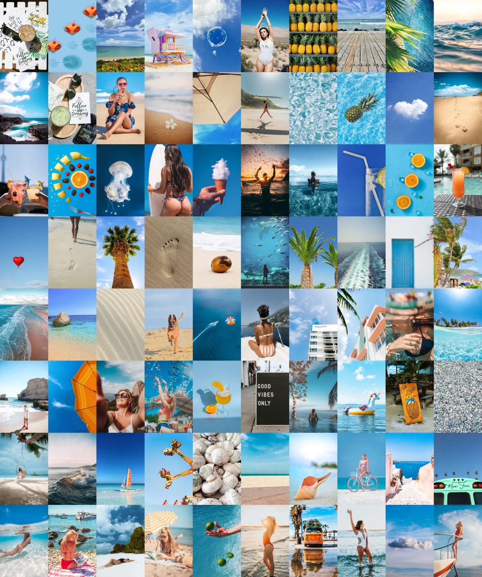 80 PCS Beach aesthetic wall collage kit download 4"x6" 1 80 PCS Beach aesthetic wall collage kit download 4"x6"