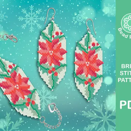 XMAS rose brick stitch