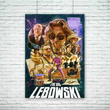 The Big Lebowski fan art movie poster digital download