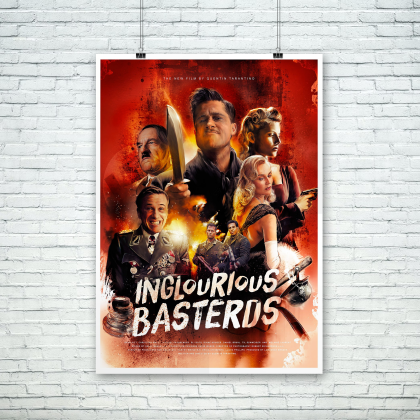 Inglourious Basterds fan art movie poster digital download