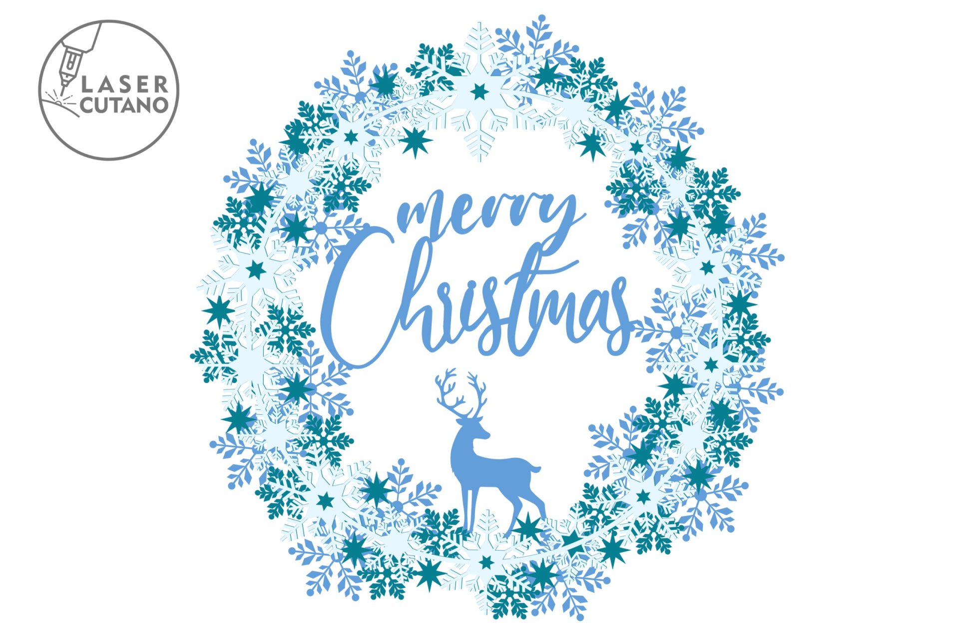 WREATH MERRY CHRISTMAS Multilayer Laser Cut Files 5 WREATH MERRY CHRISTMAS Multilayer Laser Cut Files - Image 5