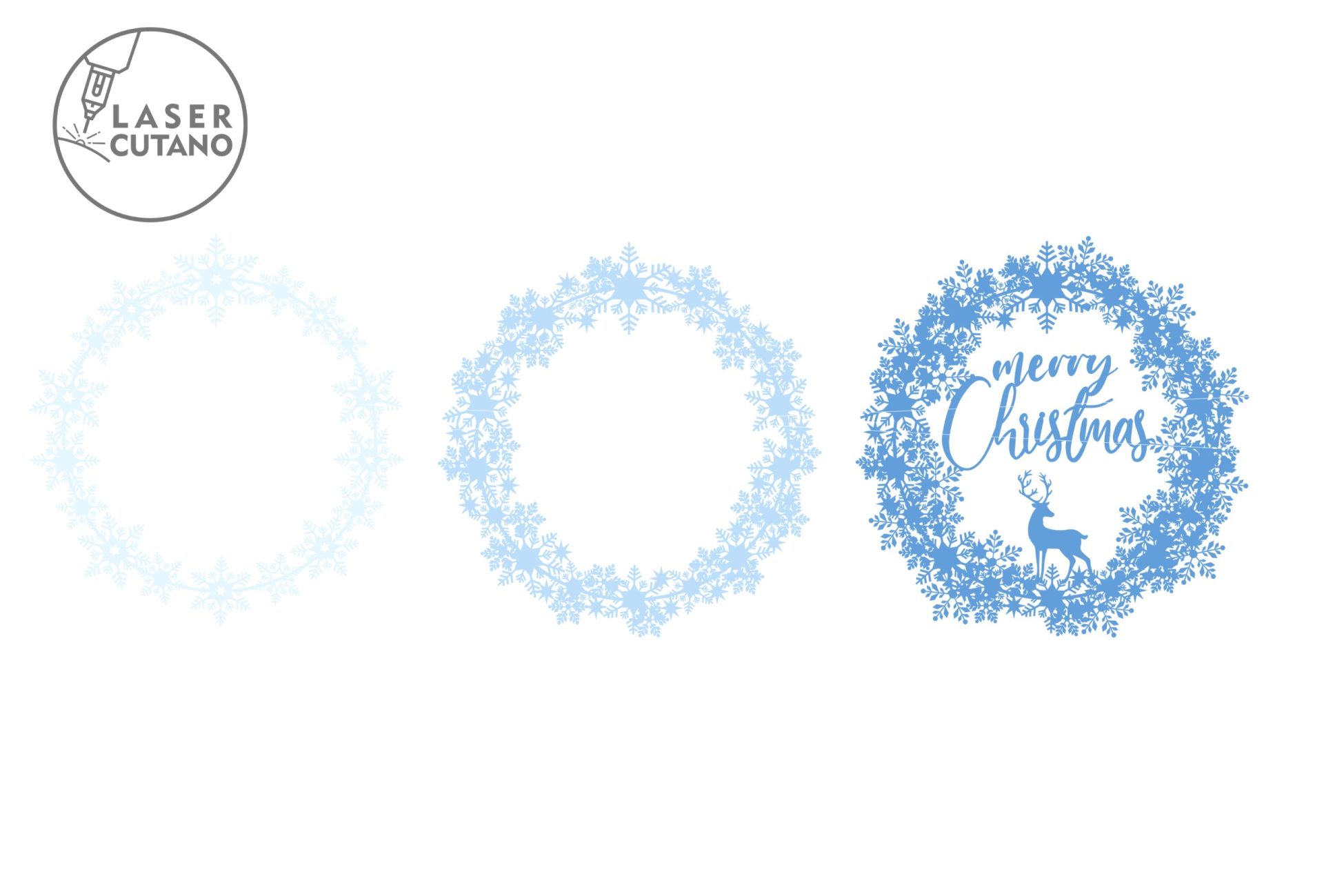 WREATH MERRY CHRISTMAS Multilayer Laser Cut Files 4 WREATH MERRY CHRISTMAS Multilayer Laser Cut Files - Image 4
