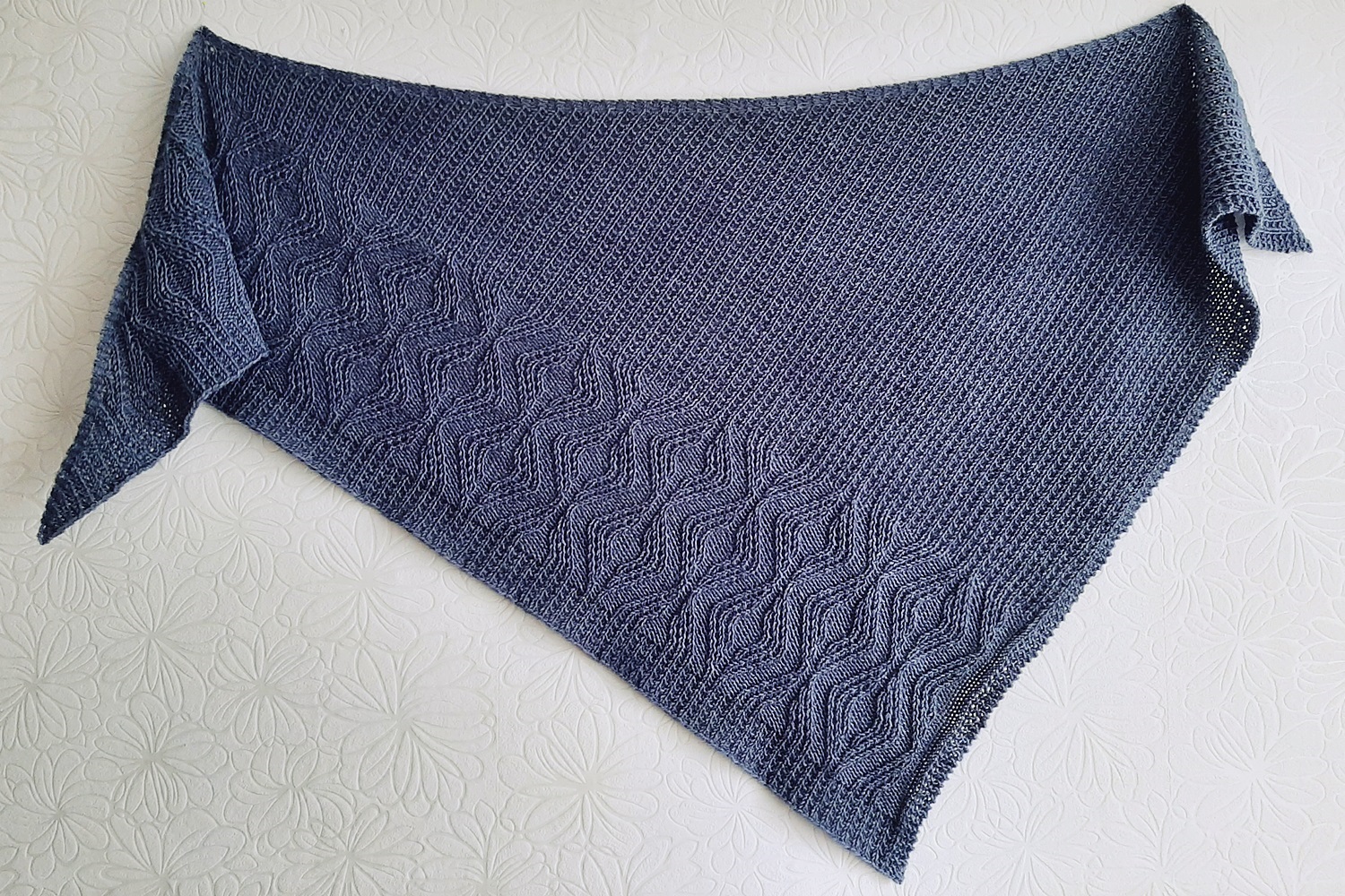 Cosy Asymmetrical Shawl Knitting Pattern Knit textured shawl 5 asymmetrical triangle scarf knitting pattern with textured and cable sts
