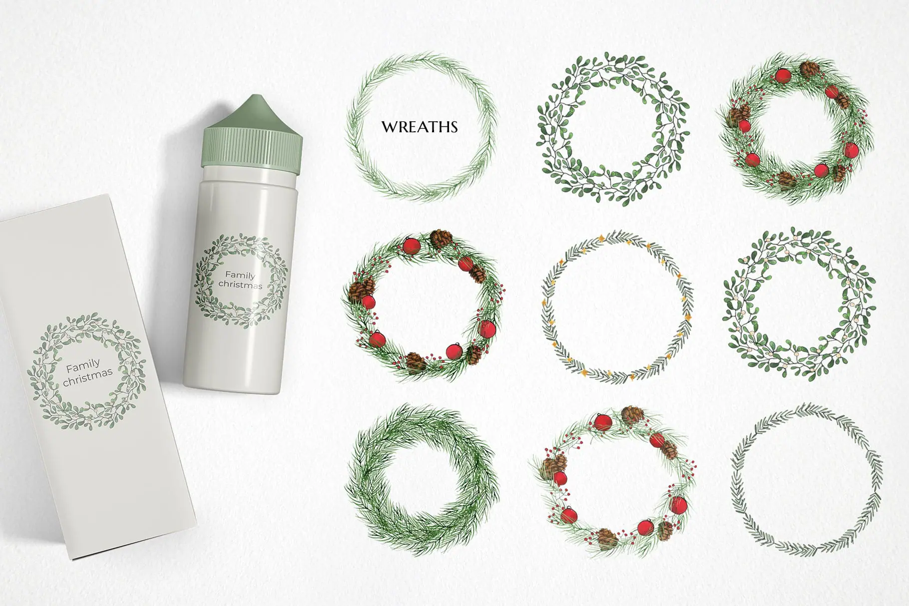 Family Christmas clipart, Watercolor illustrations 5 Family Christmas clipart, Watercolor illustrations - Image 5