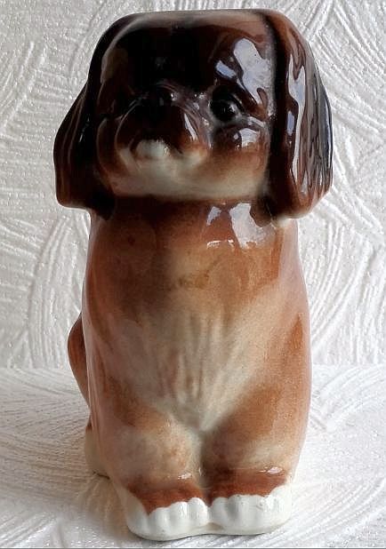 Vintage Porcelain Figurine Pekingese. Statuette Dog LFZ 3 Vintage Porcelain Figurine Pekingese. Statuette Dog LFZ - Image 3