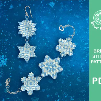 Snowflake brick stitch pattern