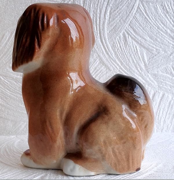 Vintage Porcelain Figurine Pekingese. Statuette Dog LFZ 11 Vintage Porcelain Figurine Pekingese. Statuette Dog LFZ - Image 11