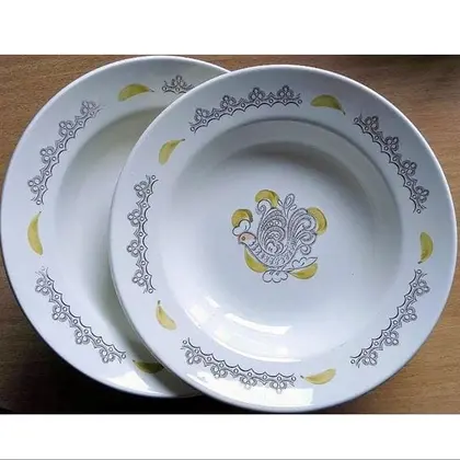 Sovieet Vintage Faience Plates ZIK Konakovo 8 pcs. USSR