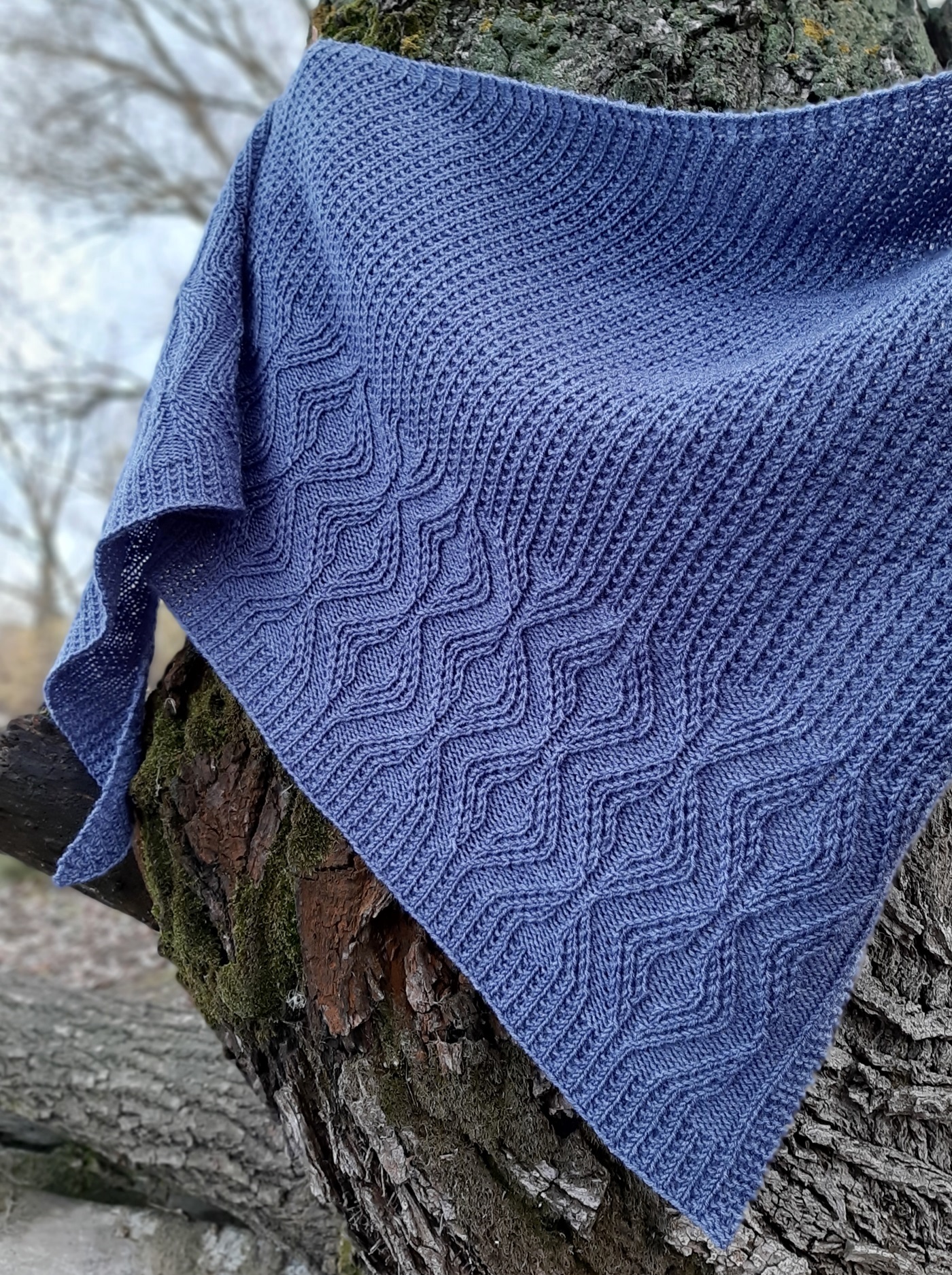 Cosy Asymmetrical Shawl Knitting Pattern Knit textured shawl 4 Cosy Asymmetrical Shawl Knitting Pattern Knit textured shawl - Image 4