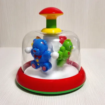 Soviet Vintage toy Whirligig. Spinning top toy. Toy Yula