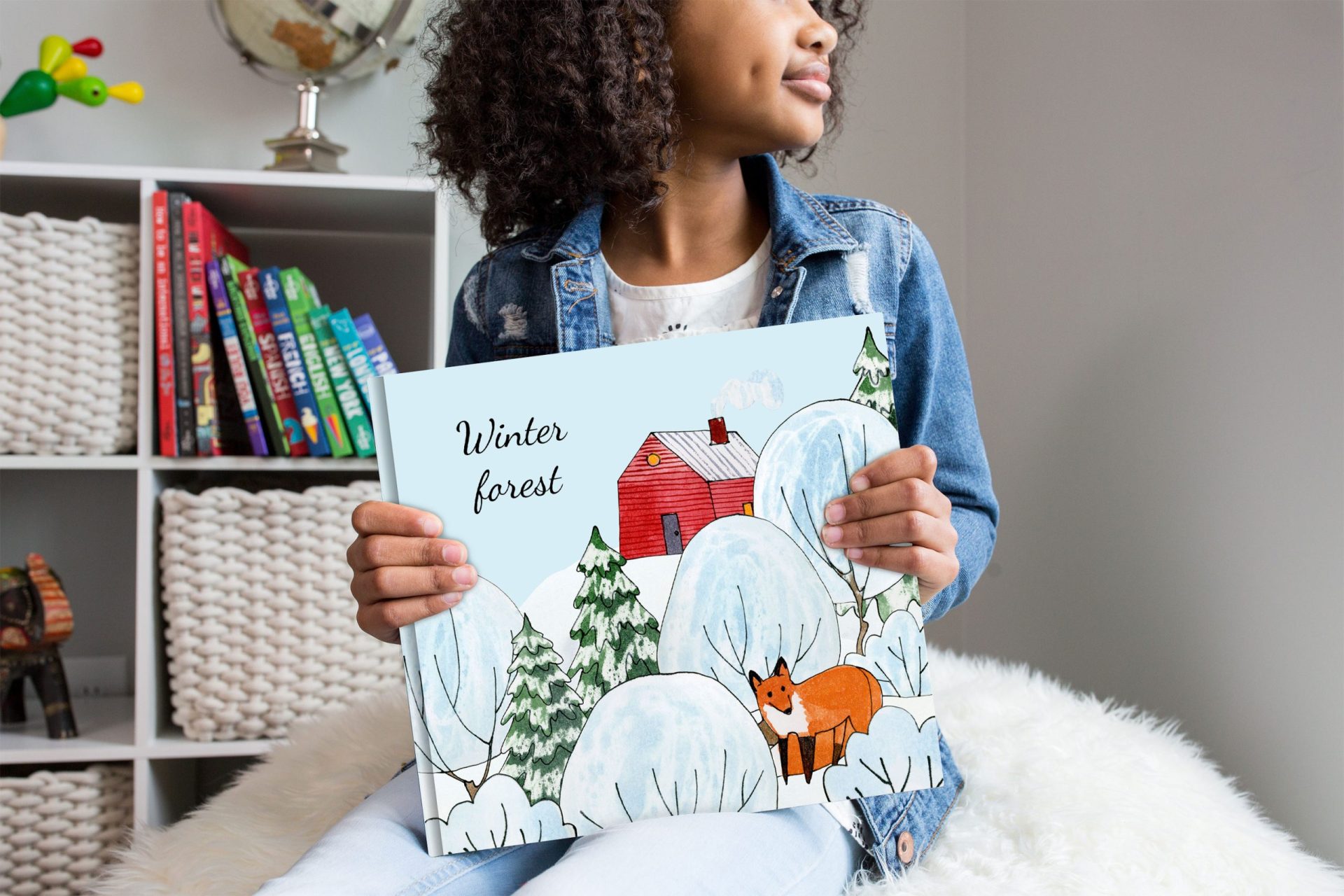 winter forest clipart, watercolor Christmas woodland animals illustrations 2 winter forest clipart, watercolor Christmas woodland animals illustrations - Image 2