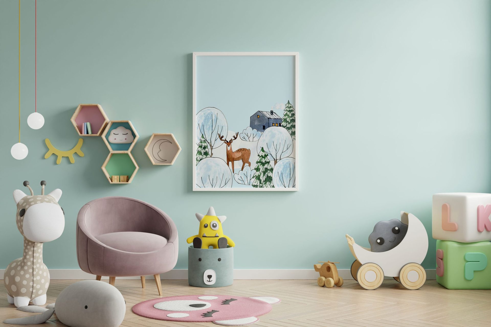 winter forest clipart, watercolor Christmas woodland animals illustrations 5 winter forest clipart, watercolor Christmas woodland animals illustrations - Image 5