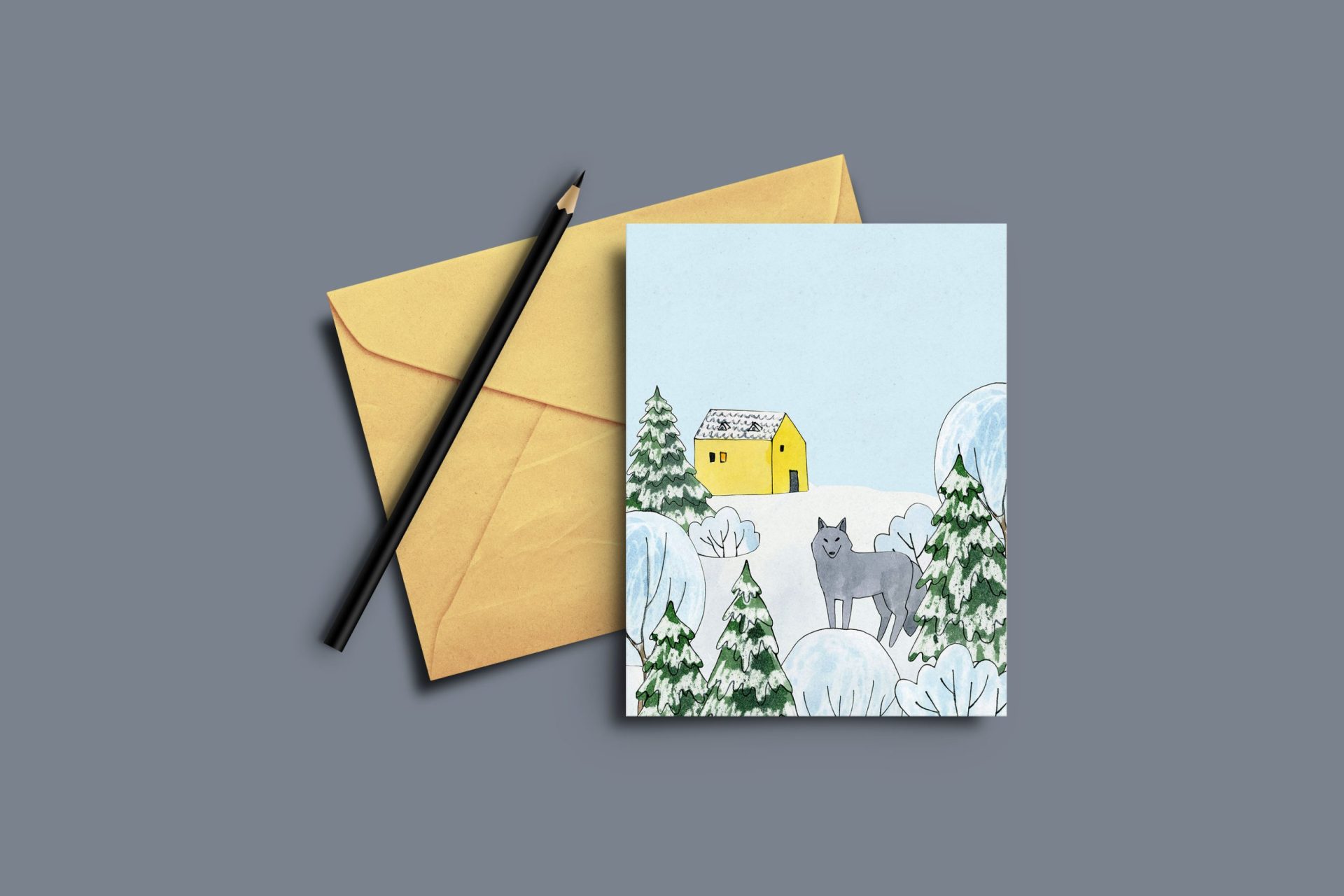 winter forest clipart, watercolor Christmas woodland animals illustrations 7 winter forest clipart, watercolor Christmas woodland animals illustrations - Image 7