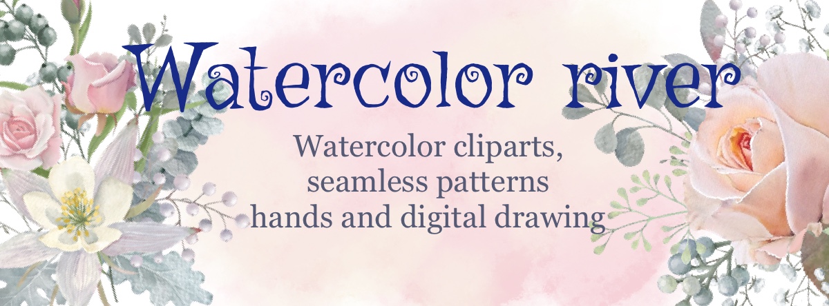 Watercolour river store banner