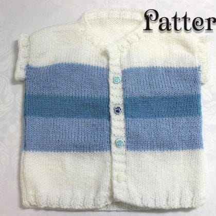 Easy baby vest knitting pattern
