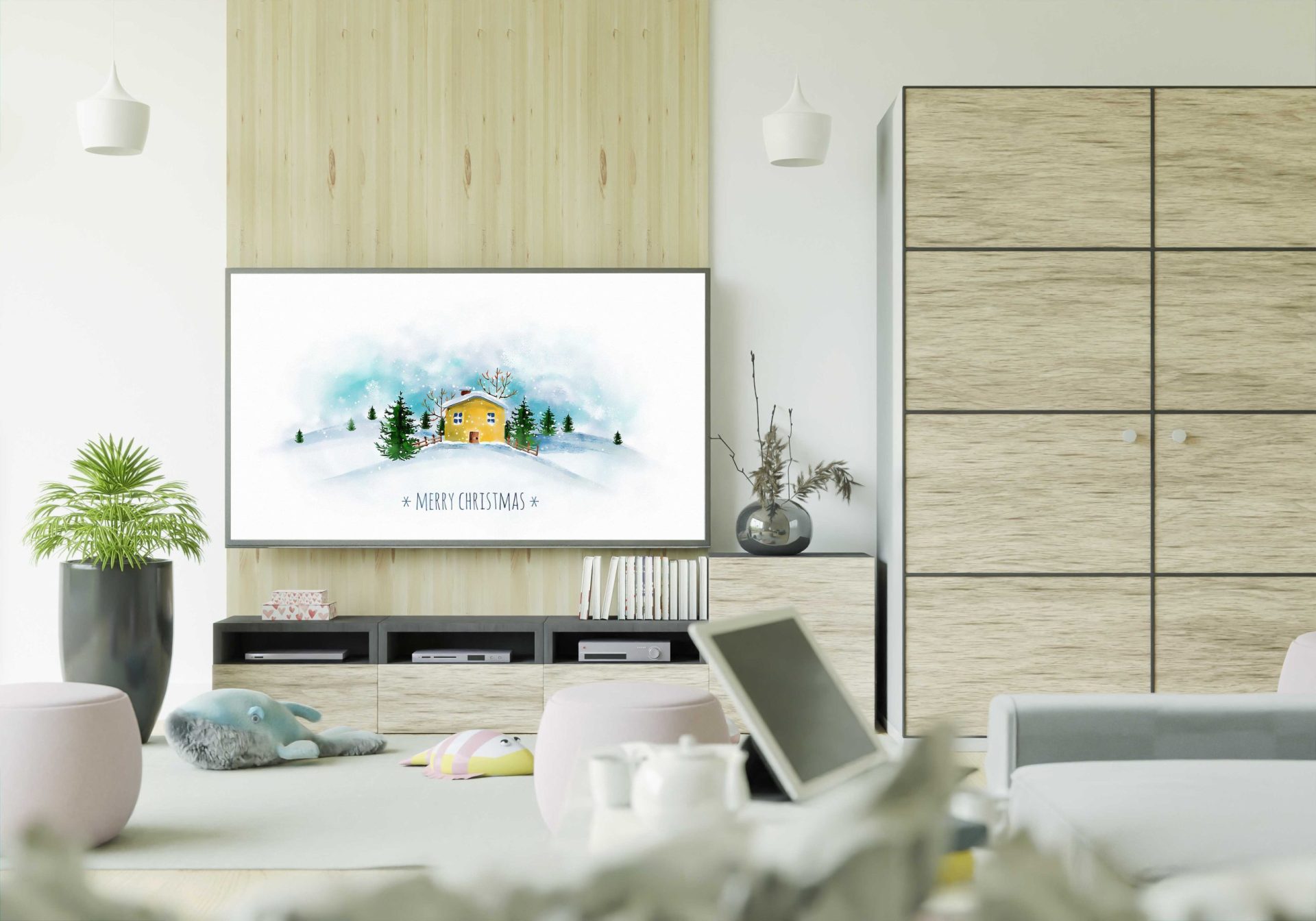 Christmas House Samsung Frame TV Art Watercolor 5 Christmas House Samsung Frame TV Art Watercolor - Image 5
