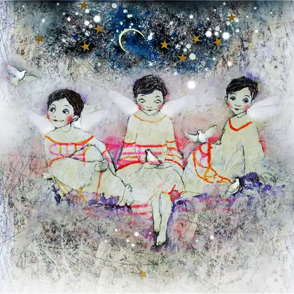 christmas angel painting