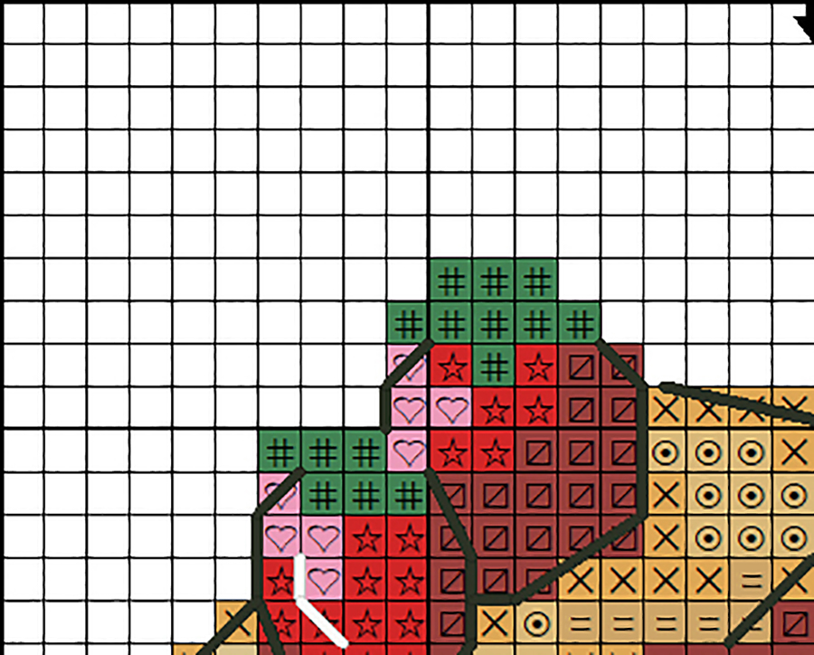 Tiny cross stitch pattern pancakes with strawberries 3 Cross stitch pattern pancakes with strawberries