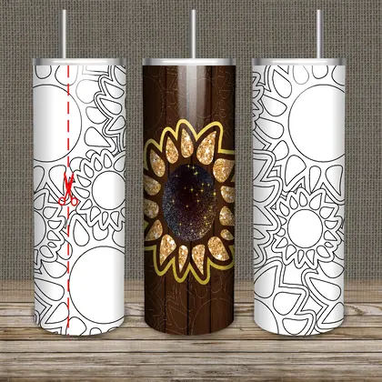 sunflower Tumbler Burst template Easy Tumbler Burst SVG 39