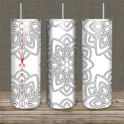 mandala Tumbler Burst template Easy Tumbler Burst SVG #42