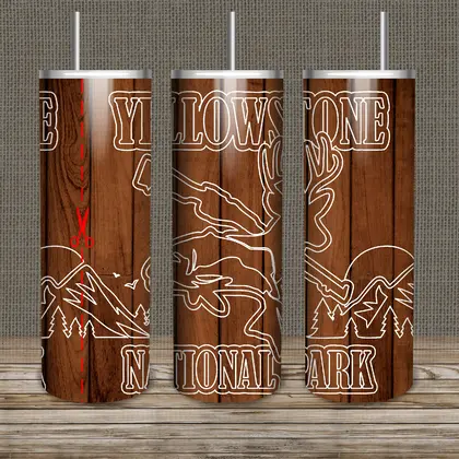 Yellowstone Burst Tumbler template Easy SVG-50