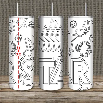star tumbler template