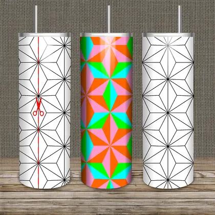 Burst Tumbler template SVG DXF PNG Pdf 20 Oz Skinny-32