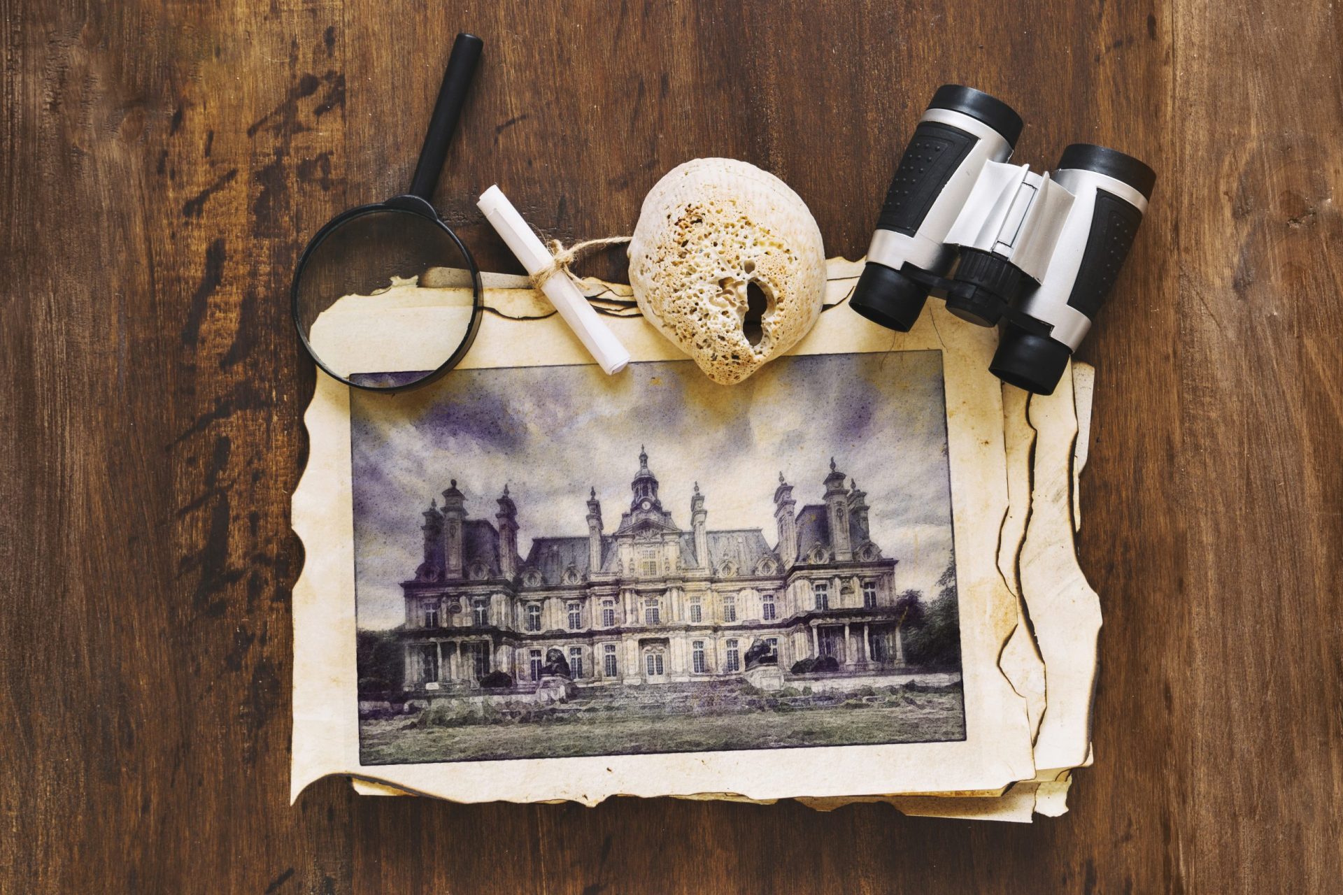 Digital painting poster old palace European castle 5 Digital painting poster old palace European castle - Image 5