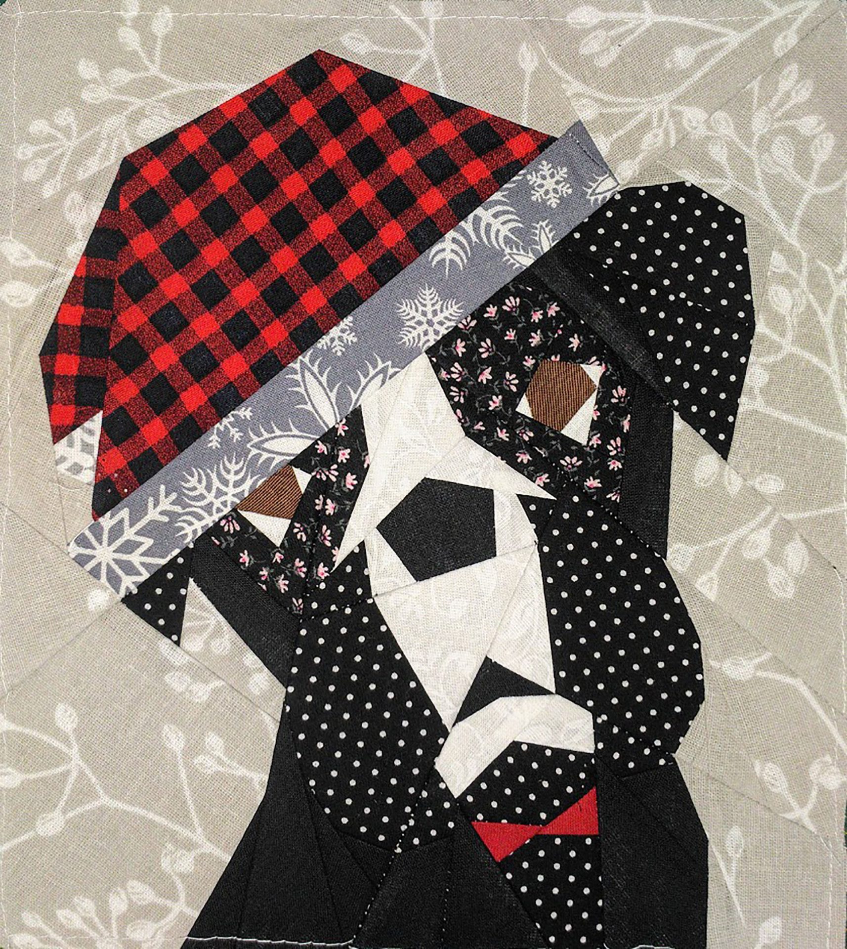 Christmas Boxer dog quilt block PDF Pattern 6 Christmas Boxer dog quilt block PDF Pattern