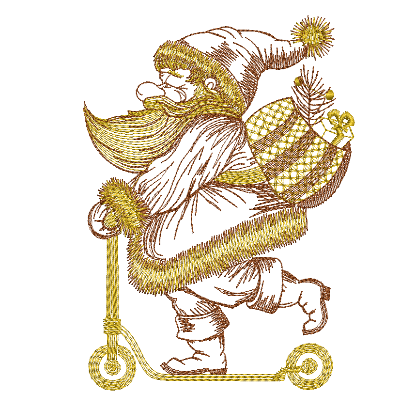 Santa Claus Delivery machine embroidery design 2 Santa Claus Delivery machine embroidery design