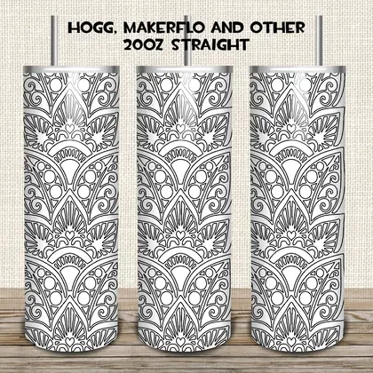 tangram tumbler template Mehndi #16