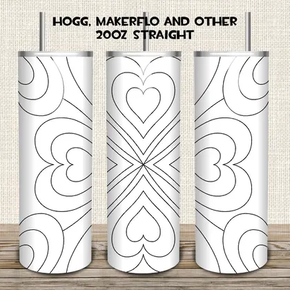 Hearts Tumbler Burst template Easy Tumbler Burst SVG #4