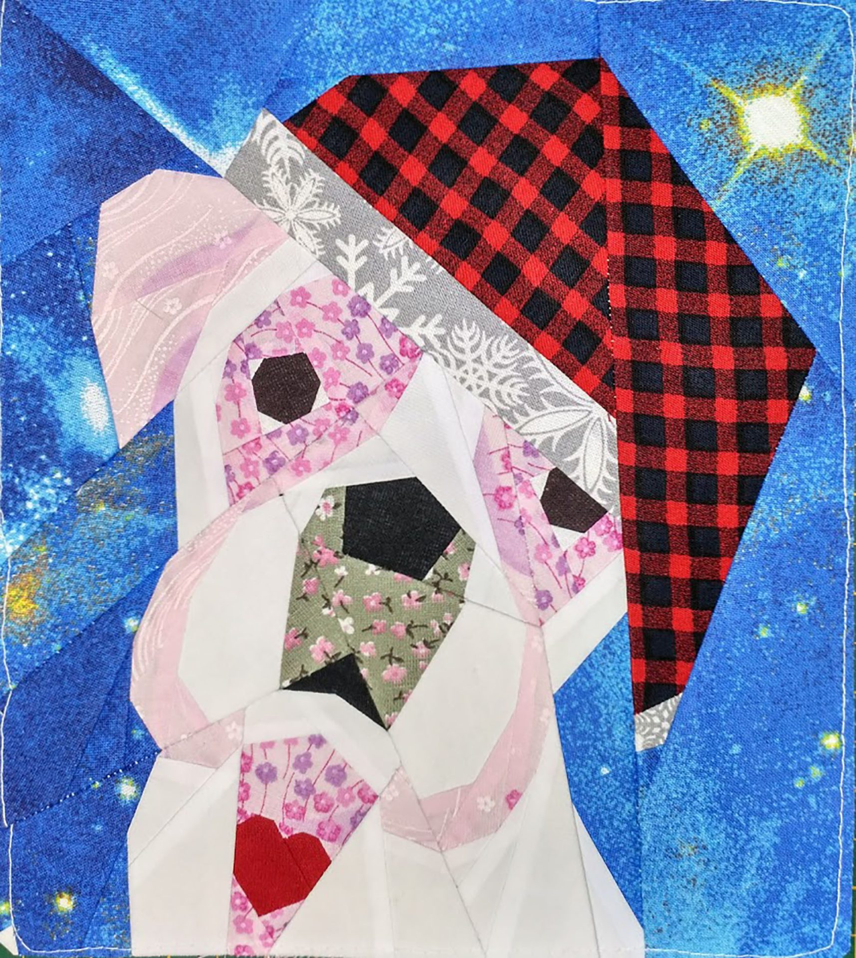 Christmas Boxer dog quilt block PDF Pattern 5 Christmas Boxer dog quilt block PDF Pattern