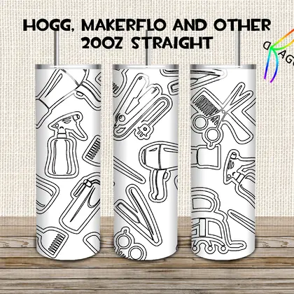 hair stylist burst tumbler template Easy SVG-51