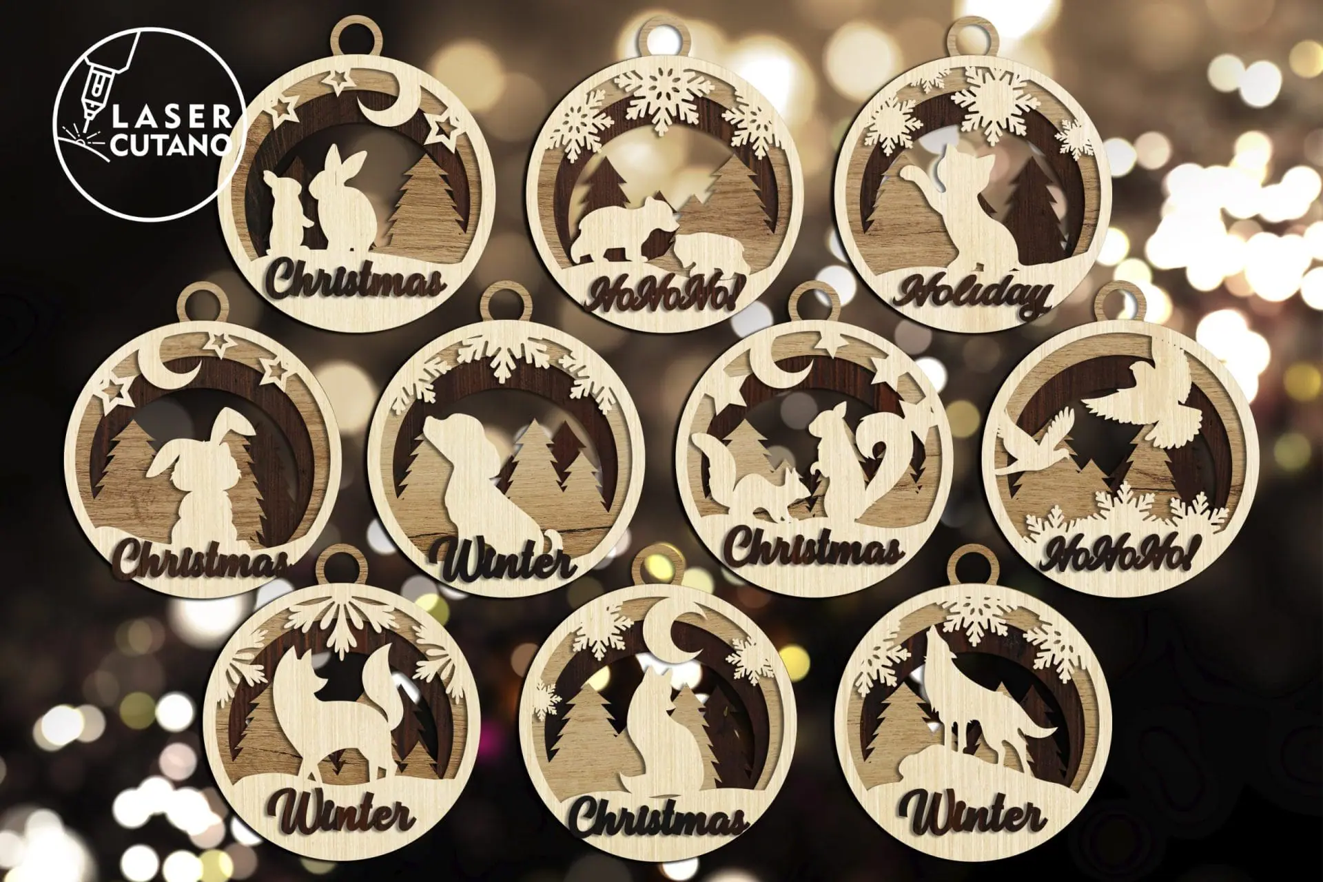 Christmas Ornament Animals Bundle Bauble 2 Christmas Ornament Animals Bundle Bauble - Image 2