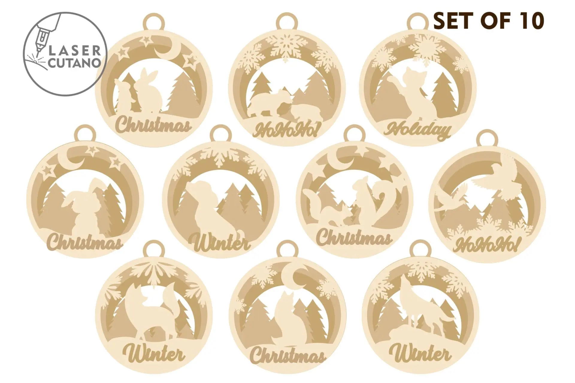 Christmas Ornament Animals Bundle Bauble 6 Christmas Ornament Animals Bundle Bauble - Image 6