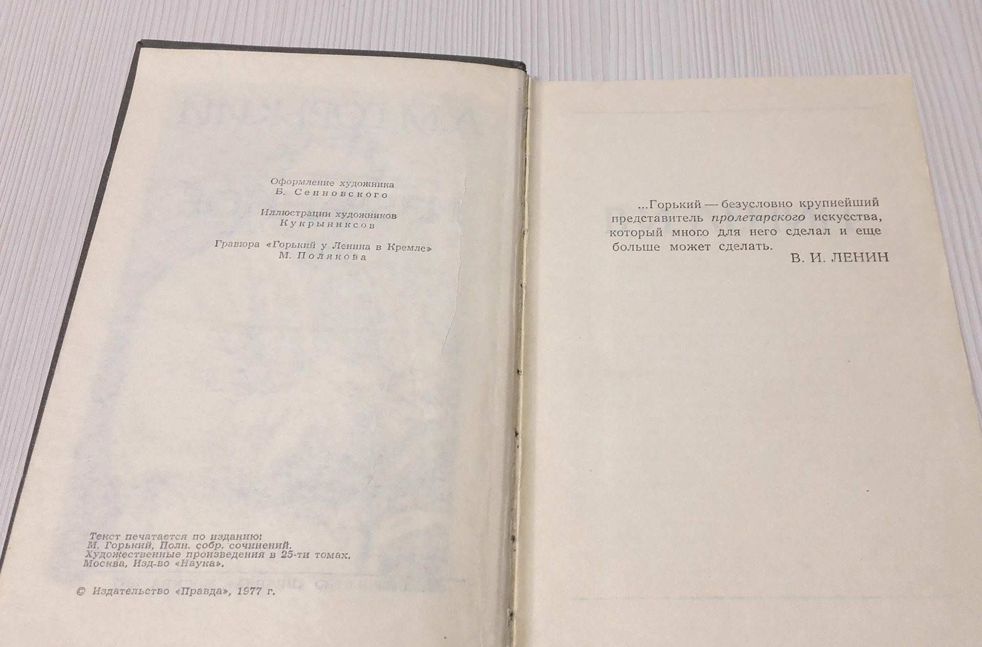 Soviet Vintage Book Maksim Gorky. Russian Antique Books 3 Soviet Vintage Book Maksim Gorky. Russian Antique Books - Image 3